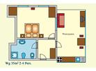 Kronplatz_Garni Neumairhof_mapka apartmánu pro 2-4 osoby